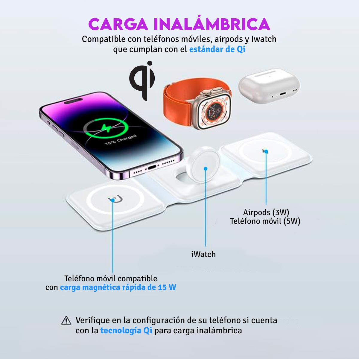 Cargador Inalámbrico 3 en 1™